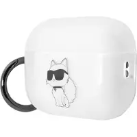 Karl Lagerfeld Ikonik Choupette Hülle für Airpods Pro 2 - Transparent