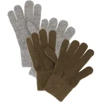 CeLaVi Handschuhe - Wolle/Graumeliert - 2er-Pack - Militäroliv/O - - 3-6 Jahre (98-116) - Handschuhe