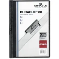 Durable Klemmmappe Duraclip, DIN A4, Kunststoff, mit Clip, schwarz