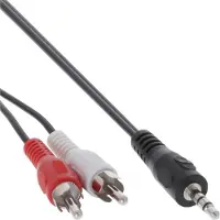 InLine Audiokabel Mini-Phone Stereo 3,5 mm M bis RCA x 2 M 5 m Schwarz (89930)