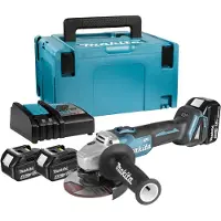 Makita DGA 504 RMJ Akku Winkelschleifer 18V 125mm Brushless + 2x Akku 4,0Ah + Ladegerät + Makpac
