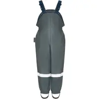 Playshoes Fleece-Trägerhose in Dunkelgrau | Gr.: 104