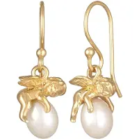 Elli Ohrringe 925 Sterling Silber Engel in Gold | Gr.: onesize