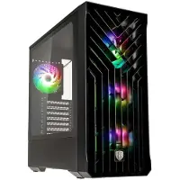 Kolink UNITY CASCADE ARGB, Midi Tower, PC, Schwarz, ATX, EATX, micro ATX, Mini-ITX, Stahl, Gehärtetes Glas, Gaming
