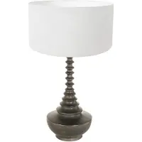 Anne Light & Home Einzigartige Tischleuchte Bois mit weißer Kappe