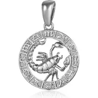 JVD Silver Scorpio Pendant