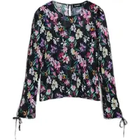 Desigual Bluse Flori 25WWBW03 Schwarz Regular Fit