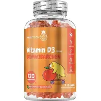 MaxMedix Vitamin D3 für Kinder | Orangengeschmack 1000 IE 120 Gummibärchen