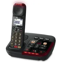 Panasonic KX-TGM420EXB, DECT-Telefon, Kabelloses Mobilteil, Freisprecheinrichtung, 100 Eintragungen, Anrufer-Identifikation, Schwarz