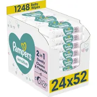 Pampers Sensitive Babytücher, 1248 Tücher (24 x 52 Stück