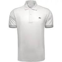 Lacoste SHORT SLEEVED RIBBED COLLAR Weiß