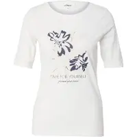 s.Oliver T-shirts Offwhite Größe: 36 | Hemden Outlet | Damen | Weiß