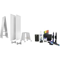 MAGNETOPLAN Design-Thinking Whiteboard Magnetisch 94 (B) x 59 (T) x 187 (H) cm Weiß Set 6 Stück