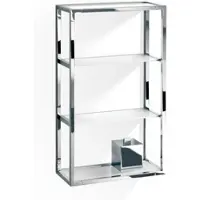 DECOR WALTHER Wandregal ET 6 Chrom Gebürstet Glas