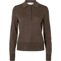 SELECTED WOMEN Slfthea Ls Knit Merino Collar Neck Noos