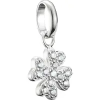Thomas Sabo Charm-Anhänger Glücksklee mit Steinen Connect Silber