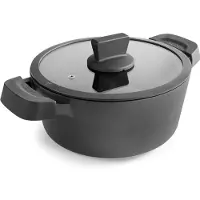 Lacor 27524 27524 Titanium Pro Antihaft-Kasserolle mit Deckel, 24 cm, Aluminium