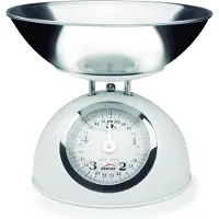 Lacor Küchenwaage Retro weiss bis 5kg 20g Teilung D24cm