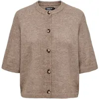 ONLY Strickjacke Camilla 15348772 Braun Regular Fit