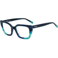 Missoni Damen MIS 0225/G ZX9 Rahmen von BRILLEN Acetat Blau Quadratisch Normal