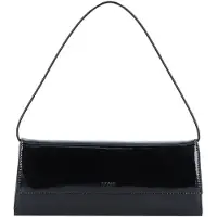 PICARD Leder Schultertasche Clutch Auguri Shoulderbag Black / Lack schwarz