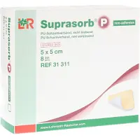 Lohmann & Rauscher Suprasorb P Pu-schaumverband 5x5 cm nicht klebend 8 St