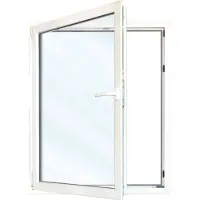 JOSEFMEETH Josef Meeth Fenster und Türen Energiespar-Fenster »76/3 «, 80 x 60 cm (BxH), Dreh-Kipp, DIN links - silberfarben