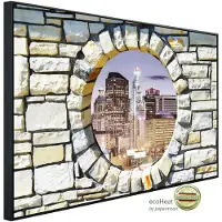 Papermoon Infrarotheizung »EcoHeat - Stadt hinter Mauer«, Matt-Effekt - bunt