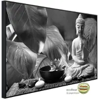 Papermoon Infrarotheizung »EcoHeat - Buddah Figur Schwarz + Weiss«, Matt-Effekt - bunt