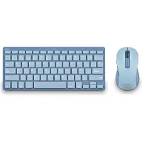 NGS Tastatur mit Maus FANTASYKITBLUE Qwerty Spanisch Blau Rosa
