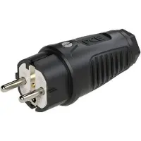 Pce Stecker Schutzkontaktstecker Gummi 2xErdung IP44 PCE 0521-ss ohne Kabel