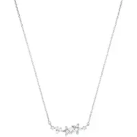 Amor Kette mit Anhänger für Damen, Sterling Silber 925, Zirkonia (synth.) Blume amor Silber