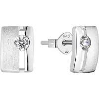 Amor Ohrstecker für Damen, 925 Sterling Silber, Zirkonia (synth.) amor Silber
