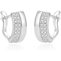 Beneto Timeless silver earrings with zircons AGUC1448 (L)