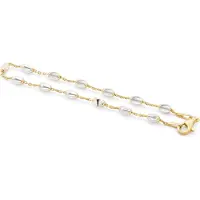 Beneto Stylish gold-plated bicolor bracelet AGB605 - Length: 18 cm