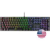 Mars Gaming MK422 Black RGB Gaming Keyboard Red Mechanical Switch US Language