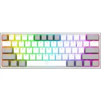 Redragon K617-RGB Fizz RGB White/Grey, Kabelgebunden, USB, Mechanischer Switch, Grau, Weiß