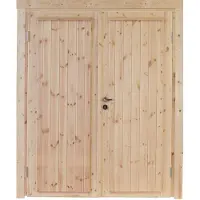 WOLF Gartenhaustür "Knut XL 58", Doppelflügeltür, BxH: 158,8x208 cm