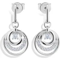 Modesi Shiny silver earrings with zircons J230CZ-WN