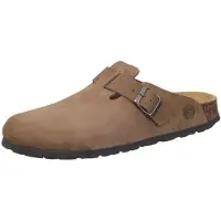 Brinkmann Nerpio Clogs Weiches Nubukleder, Gepolstertes Fußbett, Mit Markenlogo auf der Seite