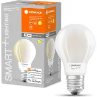 Ledvance SMART+ WiFi Filament Classic Dimmable, Intelligente Glühbirne, Cremefarben, WLAN, Integrierte LED, E27, Warmweiß