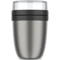 Mepal Isolierte Brotdose On The Go Ellipse Nordic Black 500 ml + 200 ml