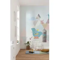 Komar Vliestapete "Digitaldruck Vlies - Dumbo flying elephant - Größe 300 x 280 cm" bedruckt glatt Kinderzimmer