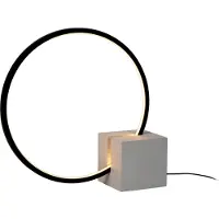 Lucide Schwarze Tischlampe Cirkelis rund Ø 32 cm