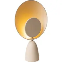 Lucide Design-Tischlampe Castamar Ø 25,5 cm sandbraun