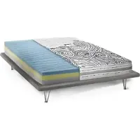 Dmora Doppelmatratze Dmorron, Herausnehmbare Matratze aus Memory Foam und Waterfoam, 100% Italy, Anti-Milbe und hypoallergen, Cm 160x190h22