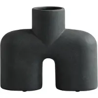101 Copenhagen Cobra Uno Vase Medio Schwarz - , Schwarz, Keramik