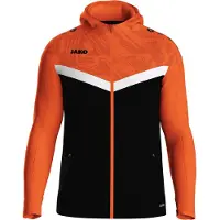 Jako Kinder Kapuzenjacke Iconic, Farbe:schwarz/neonorange, Größe:164
