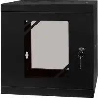 Direktronik Rack Cabinet 10" 6U 300mm Glass Door Black RC10-6U-300GB Stalflex