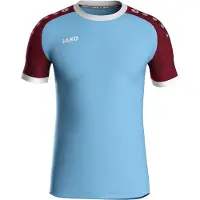 Jako Iconic Trikot Kurzarm Herren - Sanftes Blau / Weinrot | Größe: M